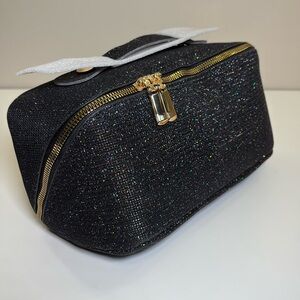 💚NEW Black Glitter Makeup Travel Case